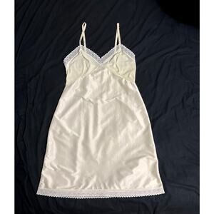 vintage kayser cream ivory lace chemise slip nightgown lingerie
